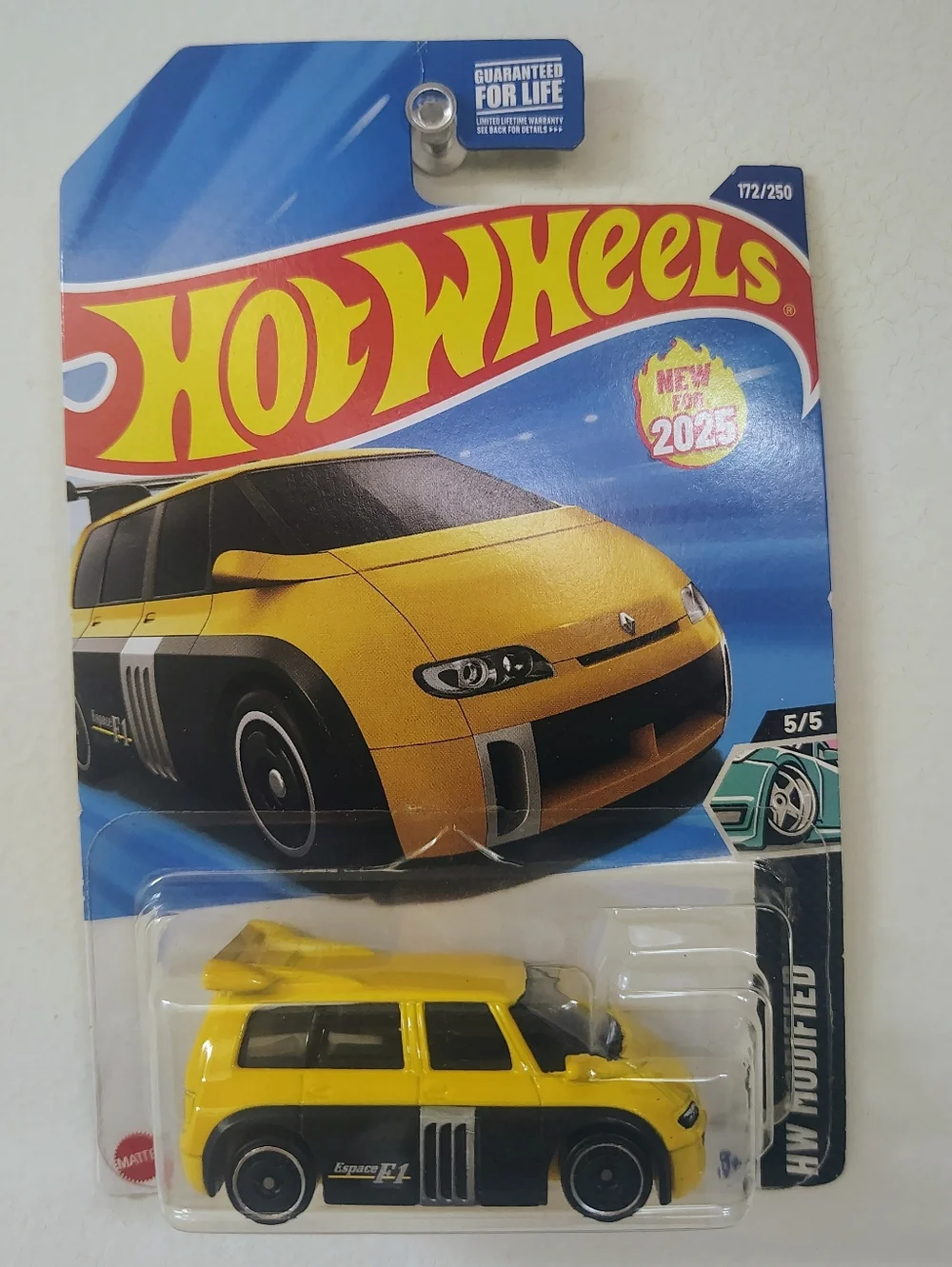 Renault Espace F1 Hot Wheels 2025 HW Modified 5/5 Yellow Diecast